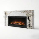 Marble electric fireplace in Calacatta Monet - Image 3