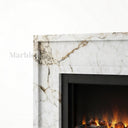 Marble electric fireplace in Calacatta Monet - Image 5