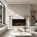 Marble electric fireplace in Calacatta Monet - Image 2