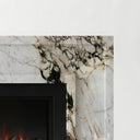 Marble electric fireplace in Calacatta Monet - Image 4