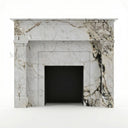 White marble fireplace mantel in Calacatta Monet - Image 1
