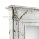 White marble fireplace mantel in Calacatta Monet - Image 3