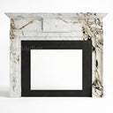 White marble fireplace mantel in Calacatta Monet - Image 1