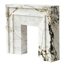 White marble fireplace mantel in Calacatta Monet - Image 3