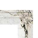 White marble fireplace mantel in Calacatta Monet - Image 6