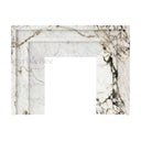 White marble fireplace mantel in Calacatta Monet - Image 1