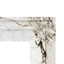 White marble fireplace mantel in Calacatta Monet - Image 6