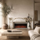 Marble electric fireplace in Calacatta Monet - Image 2