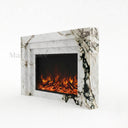 Marble electric fireplace in Calacatta Monet - Image 3
