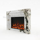 Marble electric fireplace in Calacatta Monet - Image 3