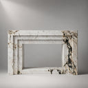 Marble electric fireplace in Calacatta Monet - Image 4