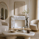 Marble electric fireplace in Calacatta Monet - Image 5