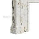 White marble hearth in Calacatta Monet - Image 5