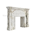 White marble hearth in Calacatta Monet - Image 6