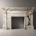 White marble hearth in Calacatta Monet - Image 3