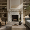 White marble hearth in Calacatta Monet - Image 2