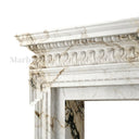 Custom marble fireplace in Calacatta Monet - Image 4
