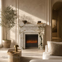 Custom marble fireplace in Calacatta Monet - Image 2