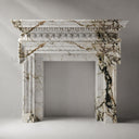 Custom marble fireplace in Calacatta Monet - Image 7