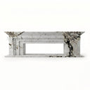 Marble electric fireplace in Calacatta Monet - Image 1