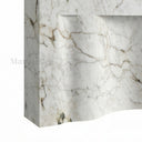 Marble electric fireplace in Calacatta Monet - Image 7