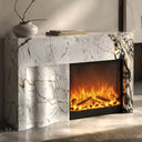 Marble electric fireplace in Calacatta Monet - Image 6