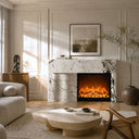 Marble electric fireplace in Calacatta Monet - Image 2