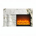 Marble electric fireplace in Calacatta Monet - Image 1