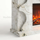Marble electric fireplace in Calacatta Monet - Image 5