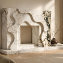 Marble electric fireplace in Calacatta Monet - Image 3