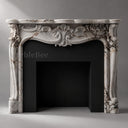 White marble mantel in Calacatta Monet - Image 5