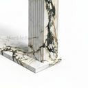 Marble fireplace surround for sale in Calacatta Monet - Image 3