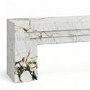 Marble electric fireplace in Calacatta Monet - Image 3