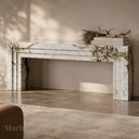 Marble electric fireplace in Calacatta Monet - Image 4