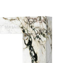 modern marble fireplace mantel in Calacatta Monet - Image 3