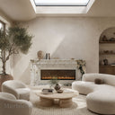 Marble electric fireplace in Calacatta Monet - Image 2
