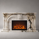 Marble electric fireplace in Calacatta Monet - Image 6