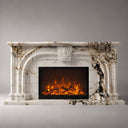 Marble electric fireplace in Calacatta Monet - Image 6