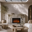 Marble electric fireplace in Calacatta Monet - Image 2