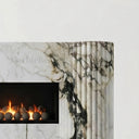 Marble electric fireplace in Calacatta Monet - Image 6