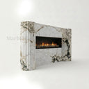 Marble electric fireplace in Calacatta Monet - Image 7