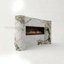 Marble electric fireplace in Calacatta Monet - Image 7