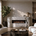 Marble electric fireplace in Calacatta Monet - Image 2
