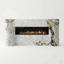 Marble electric fireplace in Calacatta Monet - Image 1