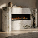 Marble electric fireplace in Calacatta Monet - Image 5
