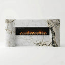 Marble electric fireplace in Calacatta Monet - Image 1