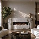 Marble electric fireplace in Calacatta Monet - Image 2