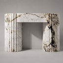 Unique Marble fireplace in Calacatta Monet - Image 6