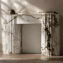 Unique Marble fireplace in Calacatta Monet - Image 4