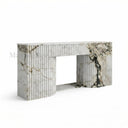 Marble electric fireplace in Calacatta Monet - Image 5